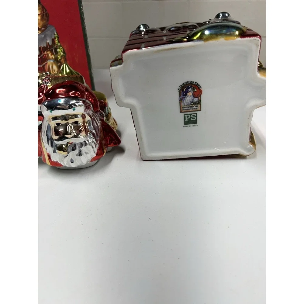 A Christmas Story Santa in Chimney COOKIE‎ JAR Metallic Shiny